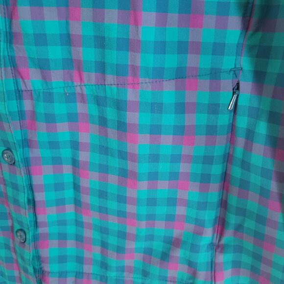 Duluth Trading Co Plaid Vented Tunic Button Front Shirt Women's Medium Gorpcore - Picture 6 of 10